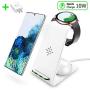 Intoval Wireless Charger, Wireless Charging Station for Samsung Galaxy Phone/Watch/Buds, Fit for S20/S10/S9/S8/Note 10/Note 9/Note 8, Active 2/Active 1/ Gear S3/ Gear Sport/Gear Fit 2, Galaxy Buds