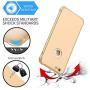 ORETECH iPhone 6S Plus Case, iPhone 6 Plus/6S Plus Case with [2 x Tempered Glass Screen Protector] 360° Shockproof Protective Hard PC+Soft TPU Silicone Cover for iPhone 6 Plus/6s Plus - 5.5 Gold