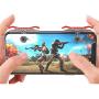 FEDUS Mobile Game Controller Shoot/aim Buttons Joystick Cellphone Gamepad Compatible Triggers for PUBG Knives Out/Rules of Survival L1R1 for Android Phones Red (Metal)