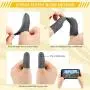 12 Pieces Mobile Game Finger Sleeve Controller Breathable Anti-Sweat Smooth Touch Screen Finger Protector, 0.5 mm Silver Fiber Finger Sleeve for Mobile Phone Games 12 Pieces Mobile Game Finger Sleeve Controller Breathable Anti-Sweat Smooth Touch Screen Finger Protector, 0.5 mm Silver Fiber Finger Sleeve for Mobile Phone Games