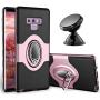 Samsung Galaxy Note 9 Case - eSamcore Ring Holder Kickstand Cases + Dashboard Magnetic Phone Car Mount [Rose Gold]