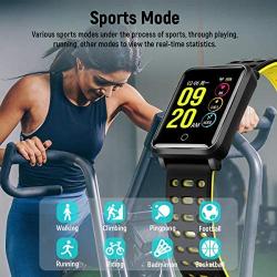 TagoBee TB10 Fitness Tracker IP67 Waterproof Smart Watch with Heart Rate Monitor Pedometer Calories Counter Touch Screen Bluetooth Smartwatch for Android Phones Samsung iPhone Men Women