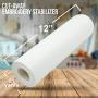 [Premium] Cutaway Embroidery Stabilizer 12” x 51 Yards, Cut-Away Stabilizer for Machine Embroidery with Free Pen & Scissors, Medium 80gsm Polymesh Stabilizer, Cut Away Embroidery Backing (White)