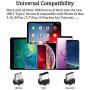 Magnetic Charging Cable, A.S 3 in 1 Magnetic Phone Charger Cable, Compatible with Mirco USB, Type C Smartphone and iProduct Device (4 Pack,1ft/3ft/6ft/6ft)