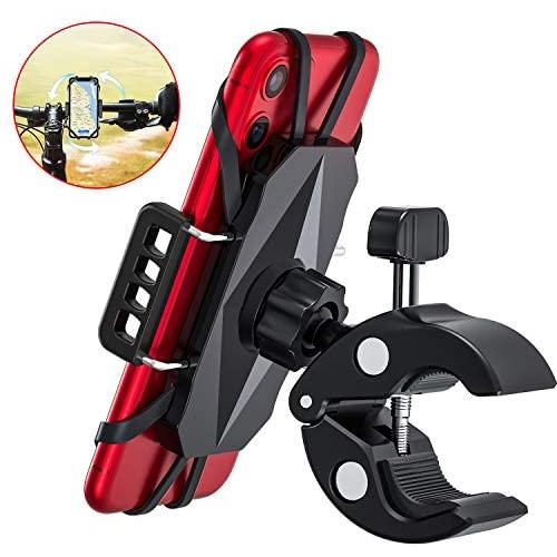 Andobil Bike Phone Mount, 360° Rotation Bicycle Motorcycle Cell Phone Holder Universal Mountain Cycling Handlebar Cradle Compatible with iPhone SE 11 Pro Max XS XR 8 7 Plus Samsung S10+ S20 Note 9 ATV