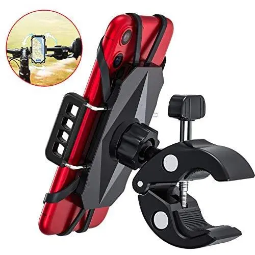 Andobil Bike Phone Mount, 360° Rotation Bicycle Motorcycle Cell Phone Holder Universal Mountain Cycling Handlebar Cradle Compatible with iPhone SE 11 Pro Max XS XR 8 7 Plus Samsung S10+ S20 Note 9 ATV Andobil Bike Phone Mount, 360° Rotation Bicycle Motorcycle Cell Phone Holder Universal Mountain Cycling Handlebar Cradle Compatible with iPhone SE 11 Pro Max XS XR 8 7 Plus Samsung S10+ S20 Note 9 ATV