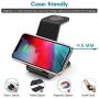 Wireless Charging Stand, GEEKERA 3 in 1 Wireless Charger Fast Charging Dock Station for Apple Watch 5 4 3 2 1, Airpods Pro, iPhone 11/11 Pro/X/Xr/Xs/8 Plus, and Qi-Certified Phones