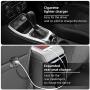 4 Port USB Car Charger Adapter 10.8A/60W Fast USB Car Charger Mini Flush Fit Car Adapter Compatible with iPhone XS/XR/X/8/7/6/Plus, iPad Pro/Air 2/Mini, Android System