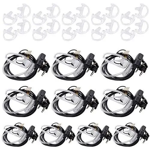 Tenway 2-Pin Covert Acoustic Tube Walkie Talkie Earpiece Two Way Radio Earpiece with MIC for BF-888S AR-5 UV-5R H-777 TW-325 Two Way Radio (10 Pack) Tenway 2-Pin Covert Acoustic Tube Walkie Talkie Earpiece Two Way Radio Earpiece with MIC for BF-888S AR-5 UV-5R H-777 TW-325 Two Way Radio (10 Pack)