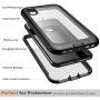 Eonfine iPhone X Case/iPhone Xs Case, Built-in Screen Protector Real 360° Full Body Protection Heavy Duty Shockproof Rugged Cover Skin for iPhone X/Xs 5.8inch (Black/Clear)
