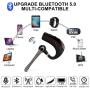 HonShoop Bluetooth Headset Handsfree Wireless Bluetooth Earpiece V5.0 in Ear with Stereo Mic for Compatible iPhone Android Cell Phones Business/Workout/Driving