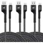 USB C 3.0 Data Cable, UNISAME 3 Pack 10Ft Nylon Braided Type C Fast Charging Power Wire for iPad Pro Galaxy S20 Ultra S10 S9 S8 Note 10 9 8 Google Pixel XL LG Moto OnePlus Portable SSD