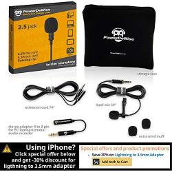 Professional Grade Lavalier Lapel Microphone Omnidirectional Mic with Easy Clip On System  Perfect for Recording Youtube / Interview / Video Conference / Podcast / Voice Dictation / iPhone/ASMR