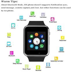 Smart Watch,Unlocked Touchscreen Smartwatch Compatible with Android/Bluetooth/iOS (Partial Functions) Call and Text Camera Notification Music Player Wrist Watch for Women Men(Black)