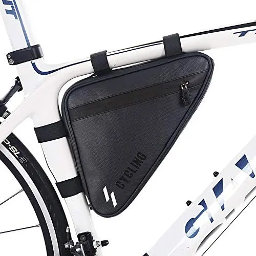 JUMOWA Bike Bicycle Triangle Frame Bag, Bike Bicycle Storage Bag Pack Bike Accessories Water Resistant Road Mountain Cycling Strap Saddle Pouch Bag Mobile Phone Bag JUMOWA Bike Bicycle Triangle Frame Bag, Bike Bicycle Storage Bag Pack Bike Accessories Water Resistant Road Mountain Cycling Strap Saddle Pouch Bag Mobile Phone Bag