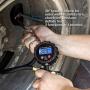 CZC AUTO Digital Tire Inflator Pressure Gauge, LED Display Tyre Deflator Gage with Dual Head Chuck Rubber Hose MNPT Fitting, Compatible with Air Pump Compressor for Truck Bus RV Car Motorcycle Bike