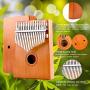 Kalimba 17 Keys, ActFun Thumb Piano with Study Instruction Tuning Hammer, Solid Body Mahogany Finger Piano Musical Instrument Gift for Kids Adult Beginners