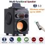 Portable Bluetooth Speaker with Subwoofer, 20W Rich Bass Wireless Stereo Outdoor/Indoor Speakers Support Remote Control FM Radio TF Card LCD Display for Home Party Smartphone Computer PC