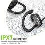 Letsfit Bluetooth Headphones IPX7 Waterproof 15Hrs Playtime Wireless Earbuds, Bluetooth 5.0 Running Headphones, HiFi Stereo in-Ear Earphones w/Mic Noise Cancelling for Sports, Workout, Gym