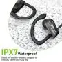 Letsfit Bluetooth Headphones IPX7 Waterproof 15Hrs Playtime Wireless Earbuds, Bluetooth 5.0 Running Headphones, HiFi Stereo in-Ear Earphones w/Mic Noise Cancelling for Sports, Workout, Gym