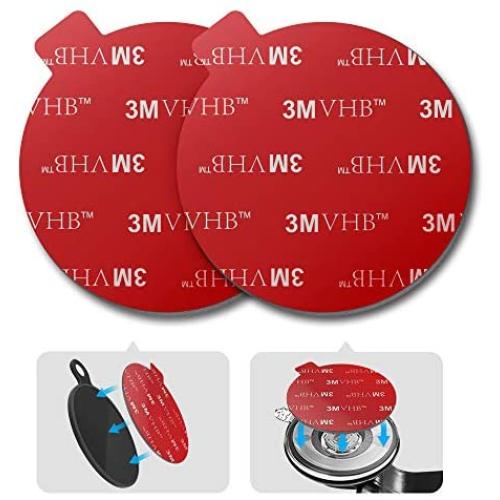 Sticky Adhesive Replacement for Dashboard Pad Mounting Disk, VOLPORT 2pcs 3M Circle Heat Resistant Double Sided Tapes Strong VHB Sticker for Suction Cup Car Phone Holder Disc, GPS Windshield Dash Cam