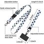 Universal Phone Lanyard Neck Wrist Straps with Durable Nylon Patch Compatible for iPhone Samsung Galaxy Huawei Series and Most Smartphone (White)