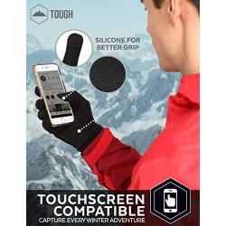 Touch Screen Running Gloves for Men & Women - Thermal Winter Glove Liners for Texting, Cycling & Driving - Thin & Lightweight Warm Hand Gloves - Touchscreen Smartphone Compatible - Super Grippy Palm