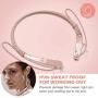 Bluetooth Headphones Neckband Lightweight Wireless Headset Call Vibrate Alert Sport Earbuds w/Mic Earphones 10 Hour Playtime for Running Compatible with iPhone Samsung Android (Pink)