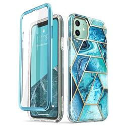 i-Blason Cosmo Series Case for iPhone 11 (2019 Release), Slim Full-Body Stylish Protective Case with Built-in Screen Protector, Ocean, 6.1