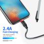 Phone Charger Cable Extra Long 16 Feet Lightnning Charging Cord, 5M Nylon Braided USB Fast Charging Cord Compatible with for Phone 11 Pro Max XS XR X 8 7 6S 6 Plus SE 5S 5C 5 iPad