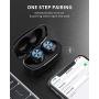 VANKYO Wireless Earbuds X180 in-Ear Bluetooth 5.0 Earphones for iPhone Android with USB-C Charging Case, IPX7 Waterproof Sport Headphones with Mic, Touch Control for Gym, Home, Office, Single/Twin