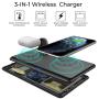 Wireless Charger,QI-EU 3 in 1 Wireless Charging Station for iPhone 11/11pro/Se/X/XS/XR/Xs Max/8/8 Plus Apple Watch AirPods 2/Pro, Wireless Charging Pad for Samsung Galaxy S20/S10