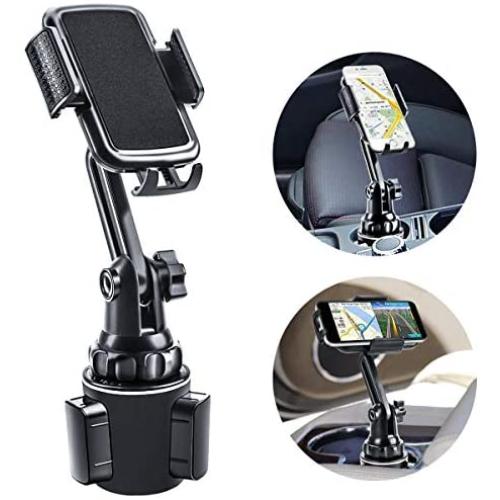 Car Cup Holder Phone Mount, Mikikin Cell Phone Holder Universal Adjustable Cup Holder Cradle Car Mount with Flexible Long Neck for iPhone 11 Pro/XR/XS Max/X/8/7 Plus/Samsung S10+/Note 9/S8 Plus/S7 Edg