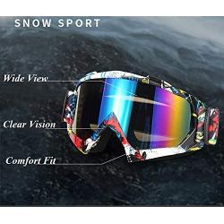 June Sports Outdoor Goggles/Motorcycle Safety Glasses, Anti-dust Fit Over Glasses Helmet Motorbike Motocross, Dirt Bike Cycling UV Protection, ATV Racing Safety Goggles Men & Women, Youth KG11