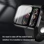 baozai Compatible with Apple Watch 42mm Case with Built-in Tempered Glass Screen Protector, Full Coverage Hard iWatch Case for Series 3/2/1 (Black, 38mm Series 3/2/1)