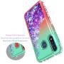 STARSHOP- Moto E 2020 Case, Motorola Moto E 2020 Phone Case, [NOT FIT E2/E4/E5] with [Tempered Glass Protector Included] Liquid Floating Glitter Quicksand Bling with Spot Diamond Cover - Green/Red
