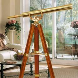 Barska AA10620 Anchormaster Classic Brass Telescope 32x80 with Mahogany Floor Tripod