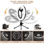 8 Ring Light with Tripod Stand & Phone Holder for Selfie, Makeup,Live Streaming & YouTube Video,3 Light Modes and 10 Brightness Level,Dimmable Desk Makeup Ring Light
