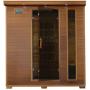 Radiant Saunas 4-Person Cedar Infrared Sauna with 9 Carbon Heaters, Chromotherapy Lighting, Oxygen Ionizer, Music System