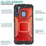 CasemartUSA Phone Case for [Samsung Galaxy A11], [Alloy Series][Red] Aluminum Metal Plate Military Grade Shockproof Protective Cover for Samsung Galaxy A11 (Verizon, AT&T, Metro, T-Mobile)