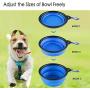 MXZONE 3 Collapsible Silicone Dog Bowl, Foldable Expandable Cup Dish for Small Pet Cat Food Water Feeding Portable Travel Bowl, Free Pet ID-Tag