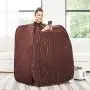 elifine Portable Steam Sauna Spa Home 2L Personal Therapeutic Sauna with Remote Control One Person Sauna Tent with Foldable Chair Timer (Brown) elifine Portable Steam Sauna Spa Home 2L Personal Therapeutic Sauna with Remote Control One Person Sauna Tent with Foldable Chair Timer (Brown)