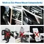 Phone Ring Holder Stand, 2 in 1 Universal Air Vent Car Phone Mount and Finger Grip Ring, 360°Rotation & 180°Flip with Strong Sticky Gel Pad compatible with iPhone X/8/7/6s/Plus, Galaxy S9/S8/S7/S6