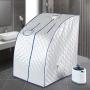 Oumij Steam Sauna Spa - Portable 2L Personal Sauna - Home Tent - One Person Sauna - with Remote Control - for Slimming Weight Loss,Full Body Relax,Detox(US Plug)