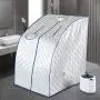 Oumij Steam Sauna Spa - Portable 2L Personal Sauna - Home Tent - One Person Sauna - with Remote Control - for Slimming Weight Loss,Full Body Relax,Detox(US Plug)