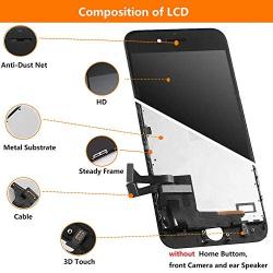 Magic Screen Replacement for iPhone 8 Plus Black 5.5" LCD Display Touch Digitizer Frame Assembly Full Repair Kit, with Repair Tools