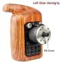 NICEYRIG Rosette Wooden Handle Grip (M6 Thread Diameter 31.8mm) Applicable Nikon Compatible with Canon Camera Cage Shoulder Mount Support Rig (Left Side)