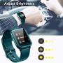 Anbes Health and Fitness Smartwatch with Heart Rate Monitor, Smart Watch for Home Fitness Tracking, Yoga, Exercise Bike, Treadmill Running, Compatible with iPhone and Android Phones for Women Men