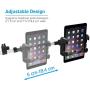 Macally Car Headrest Mount Holder for Apple iPad Pro / Air / Mini, Tablets, Nintendo Switch, iPhone, & Smartphones 4.5" to 10" Wide with Dual Adjustable Positions and 360° Rotation (HRMOUNTPRO),Silver