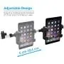 Macally Car Headrest Mount Holder for Apple iPad Pro / Air / Mini, Tablets, Nintendo Switch, iPhone, & Smartphones 4.5" to 10" Wide with Dual Adjustable Positions and 360° Rotation (HRMOUNTPRO),Silver